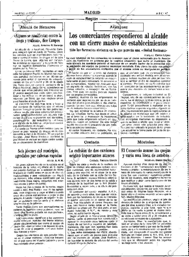 ABC MADRID 17-12-1991 página 47