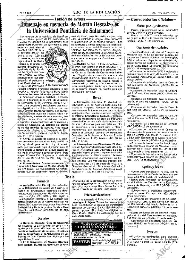 ABC MADRID 17-12-1991 página 72