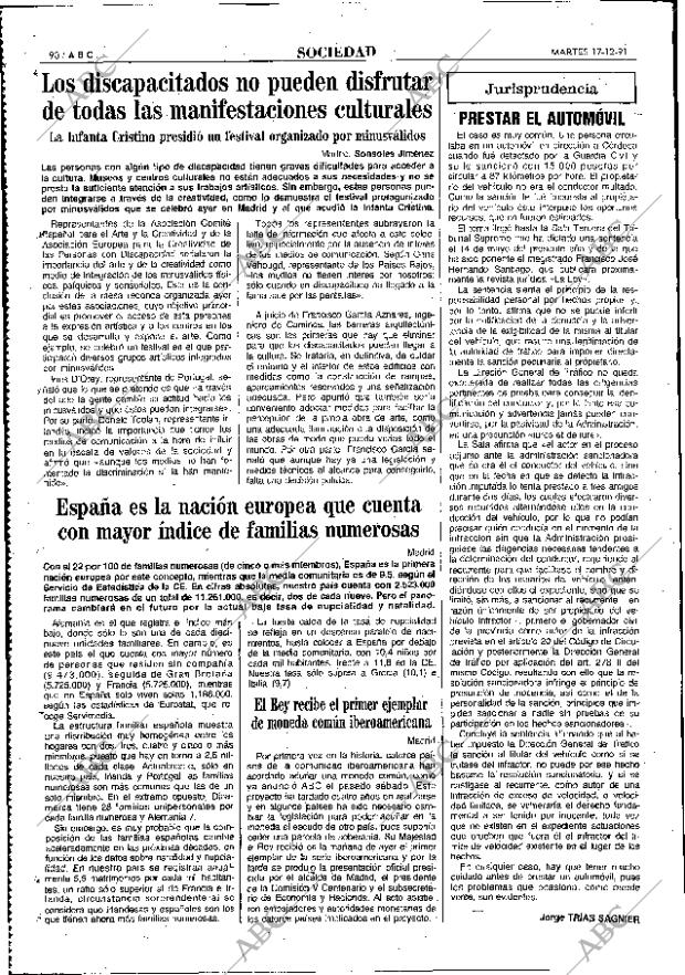 ABC MADRID 17-12-1991 página 90