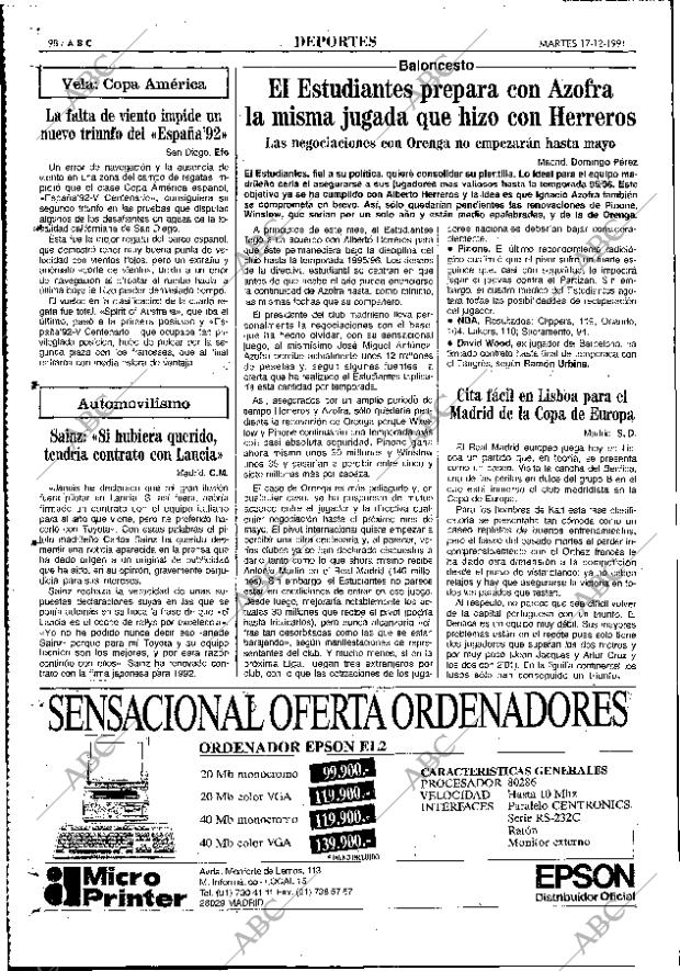 ABC MADRID 17-12-1991 página 98
