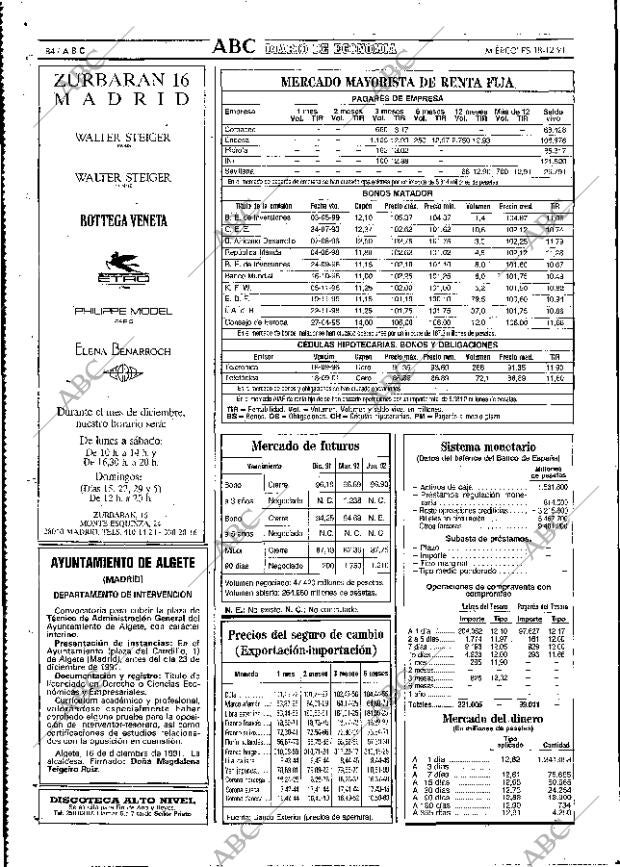 ABC MADRID 18-12-1991 página 84