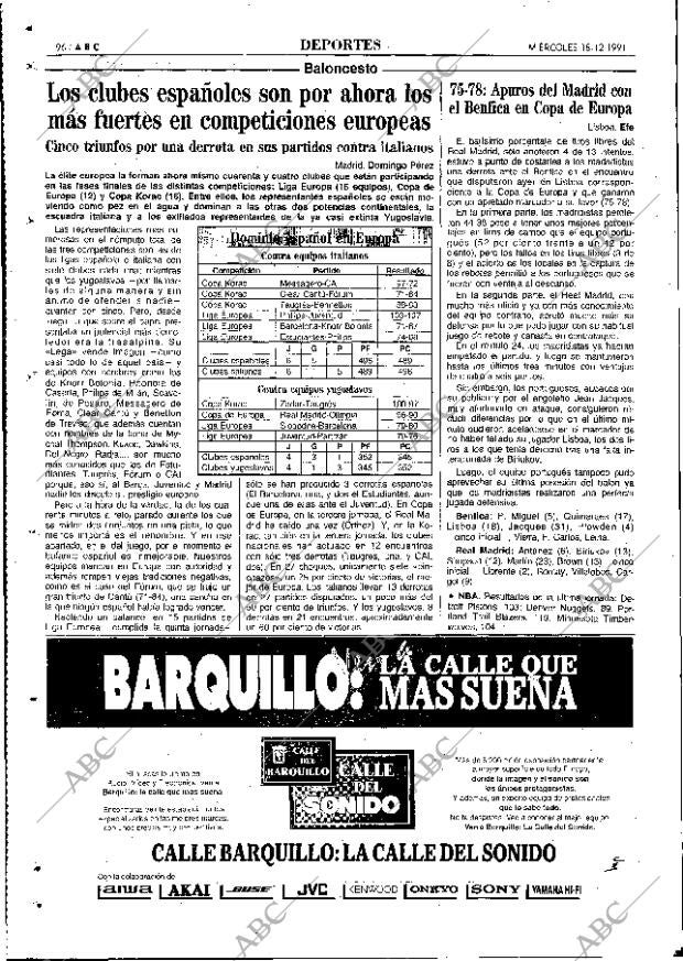 ABC MADRID 18-12-1991 página 96