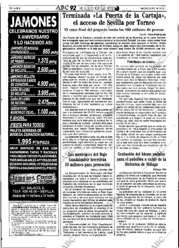 ABC SEVILLA 18-12-1991 página 58