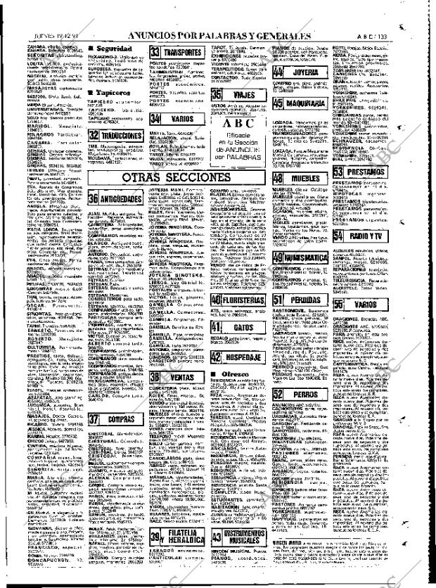 ABC MADRID 19-12-1991 página 133