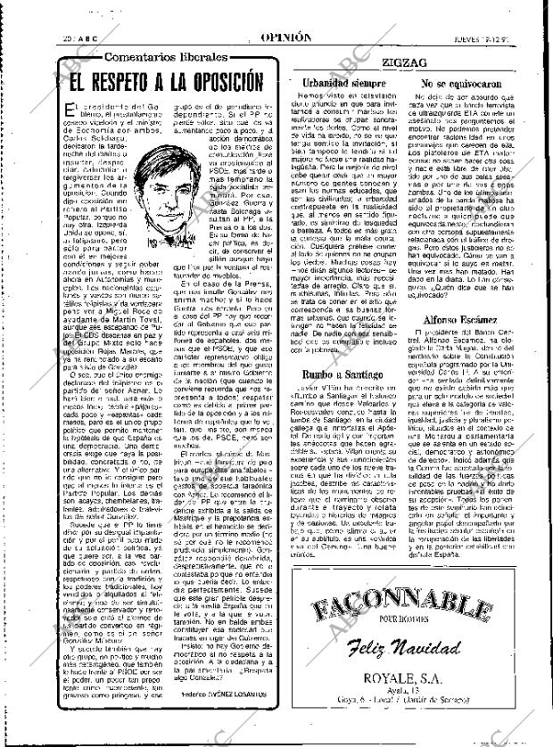 ABC MADRID 19-12-1991 página 20