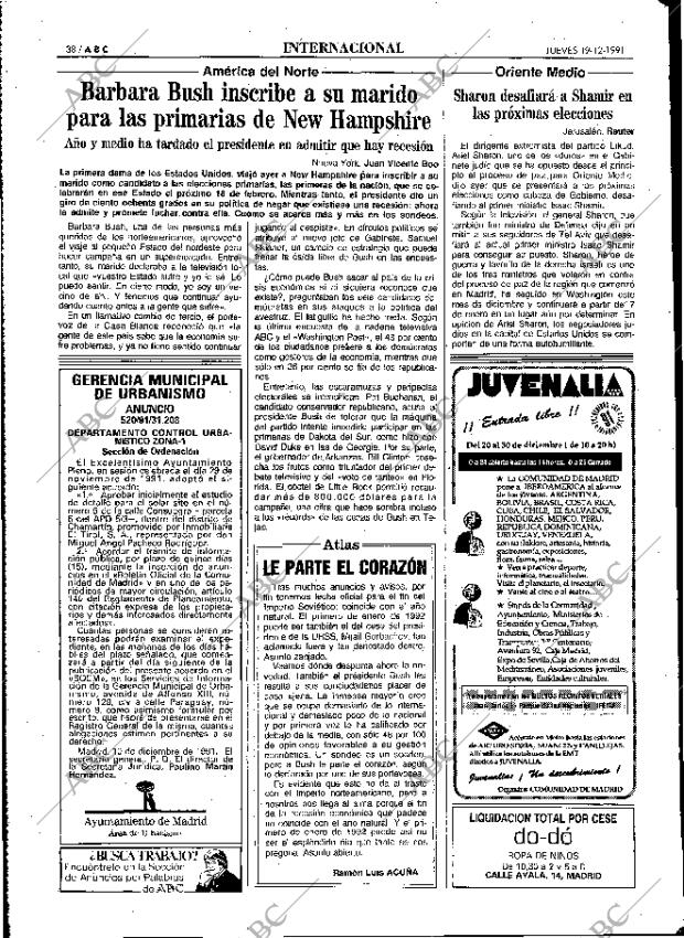 ABC MADRID 19-12-1991 página 38