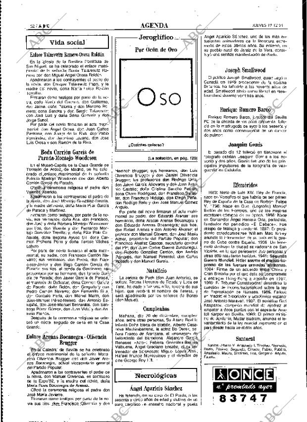 ABC MADRID 19-12-1991 página 52