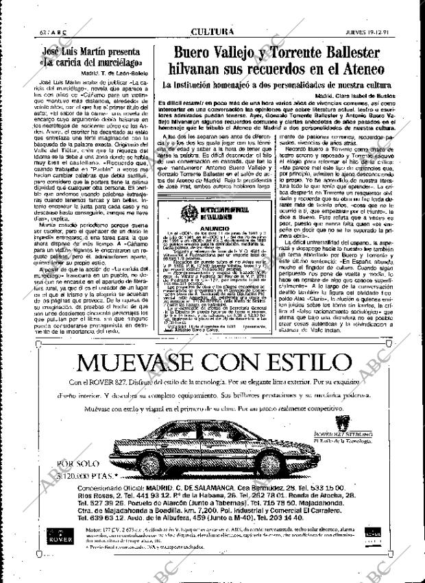 ABC MADRID 19-12-1991 página 62