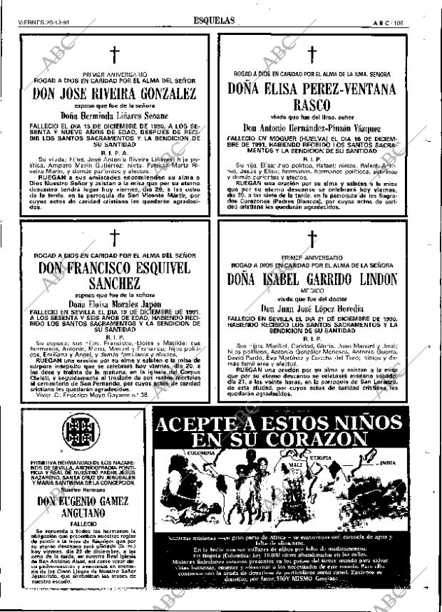 ABC SEVILLA 20-12-1991 página 109