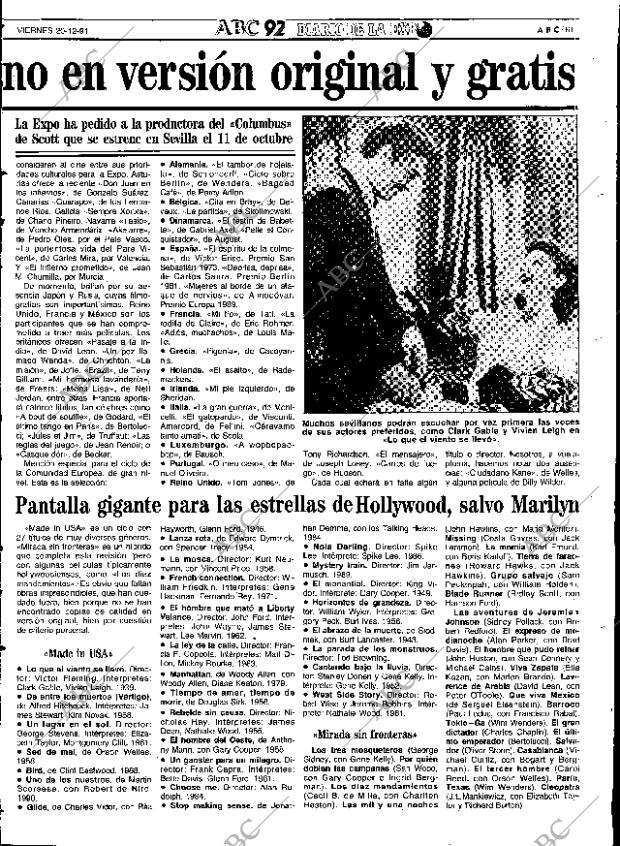 ABC SEVILLA 20-12-1991 página 61