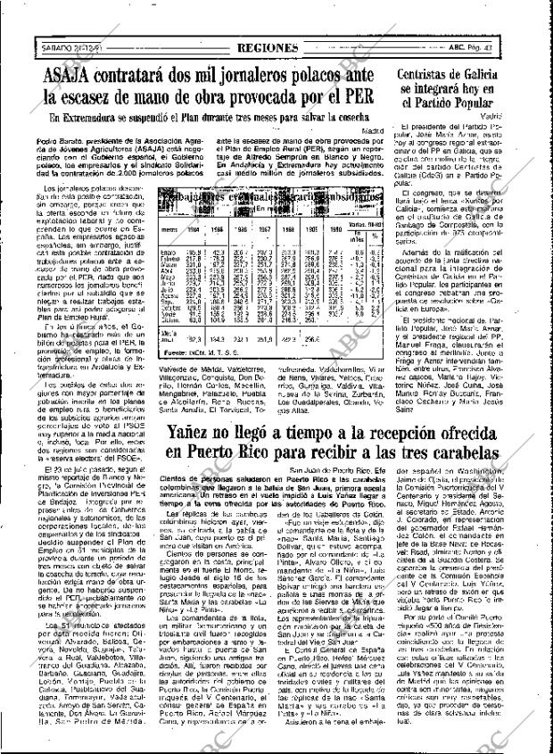 ABC MADRID 21-12-1991 página 43
