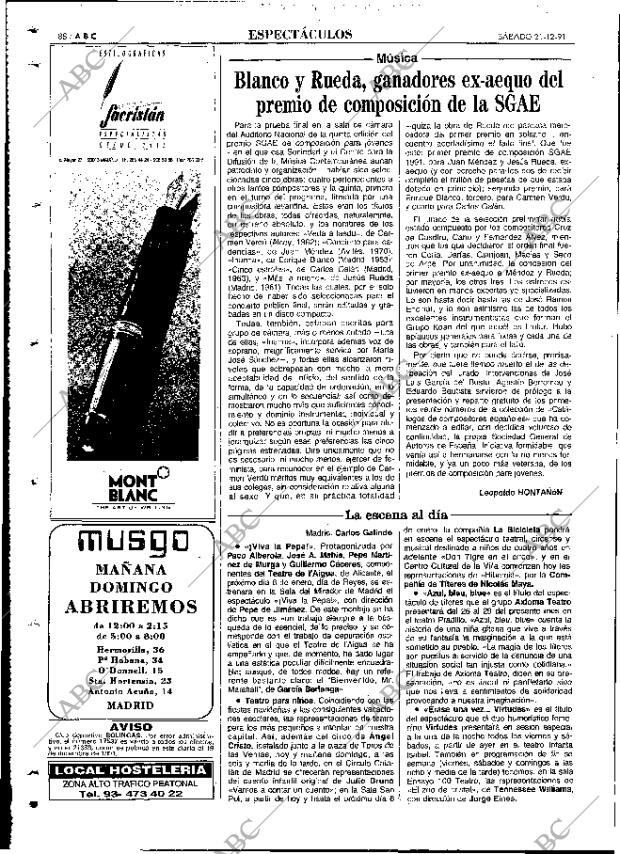 ABC MADRID 21-12-1991 página 88