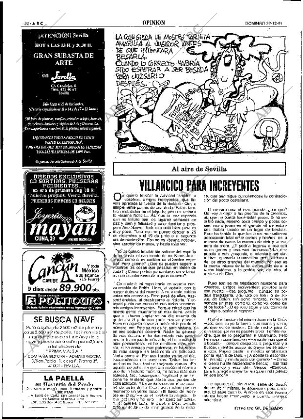 ABC SEVILLA 22-12-1991 página 22