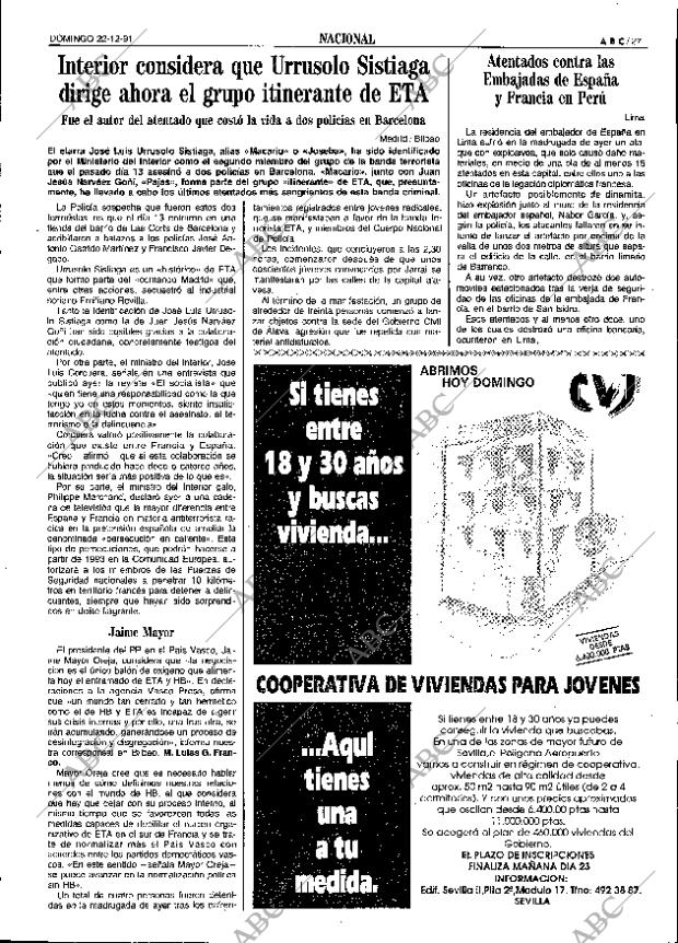 ABC SEVILLA 22-12-1991 página 27