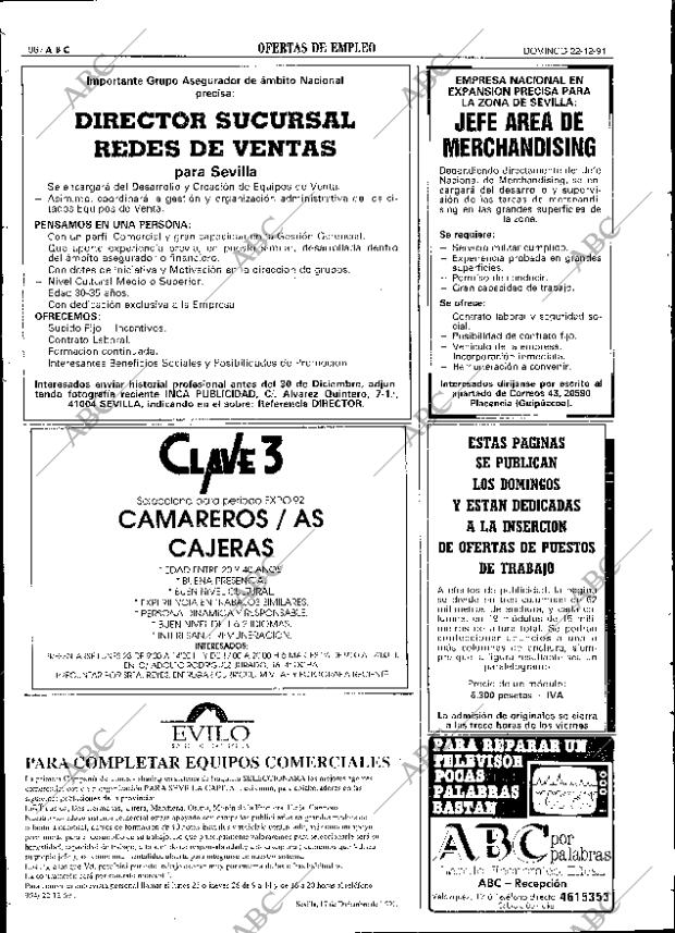 ABC SEVILLA 22-12-1991 página 96