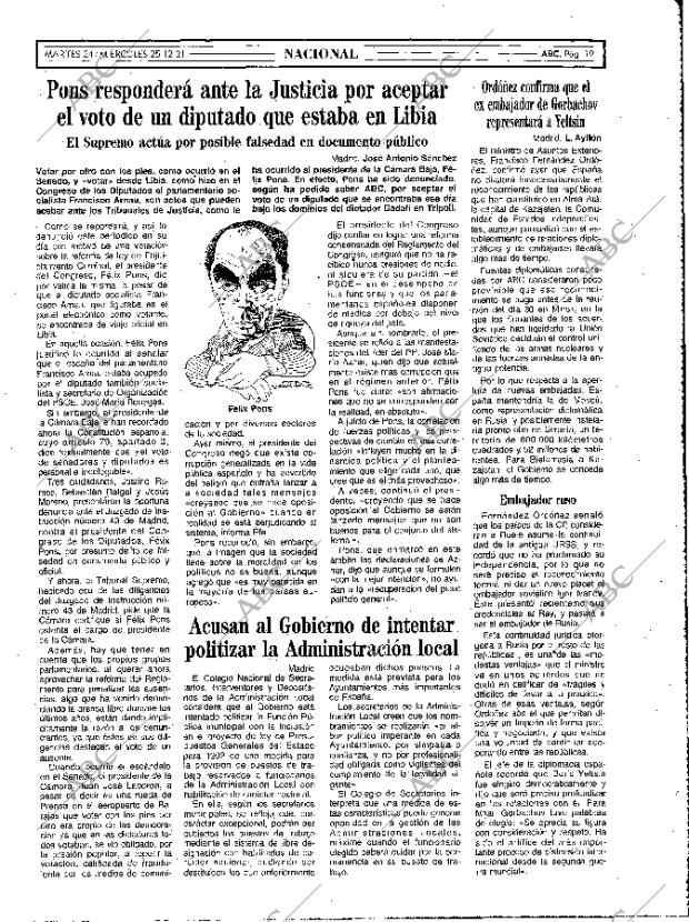 ABC MADRID 24-12-1991 página 19