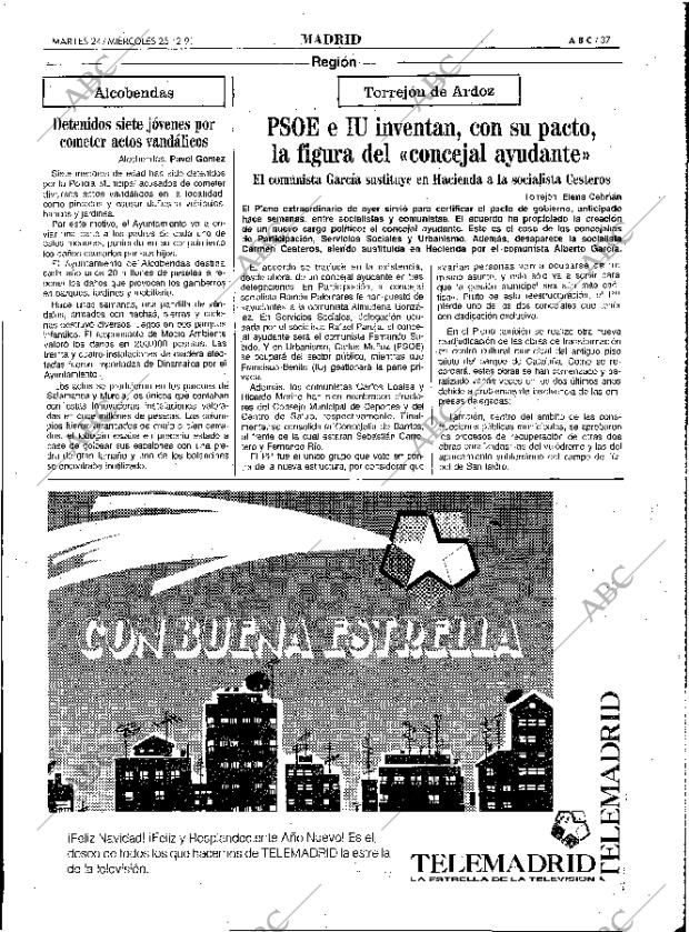 ABC MADRID 24-12-1991 página 37