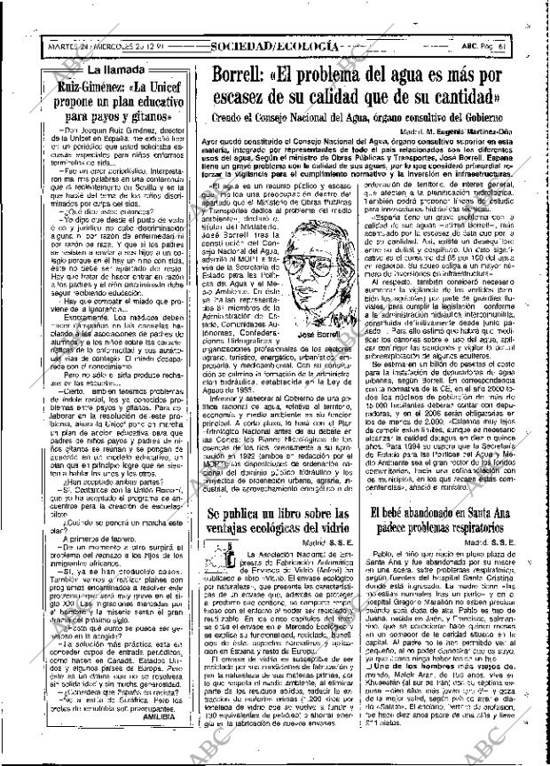 ABC MADRID 24-12-1991 página 61