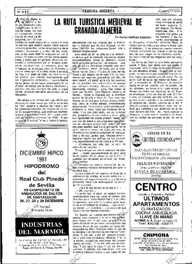 ABC SEVILLA 27-12-1991 página 58