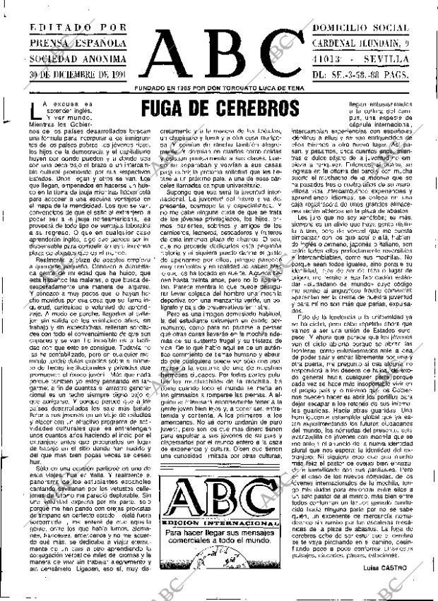 ABC SEVILLA 30-12-1991 página 3