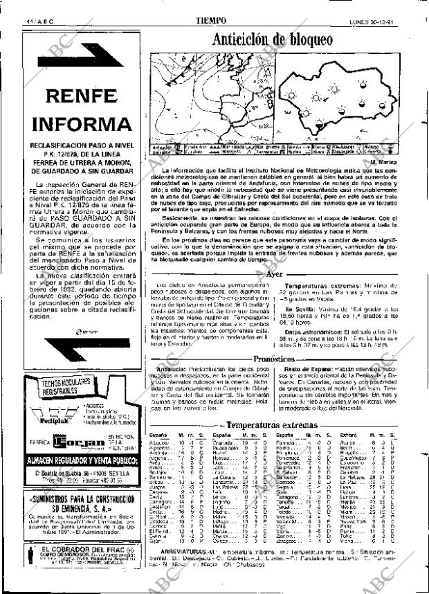 ABC SEVILLA 30-12-1991 página 44