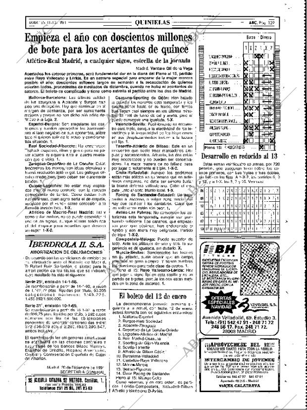 ABC MADRID 31-12-1991 página 129