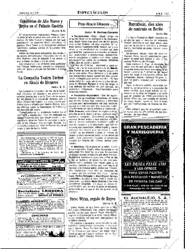ABC MADRID 31-12-1991 página 133