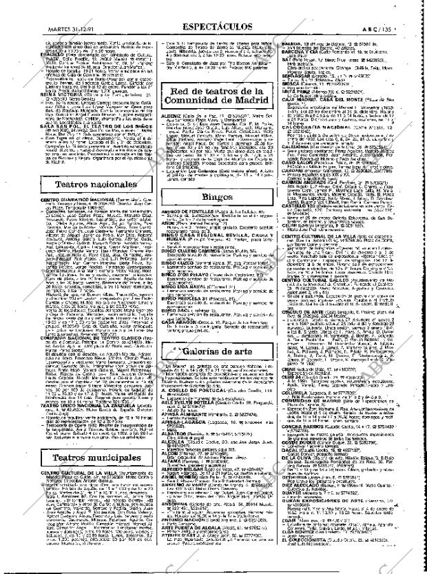 ABC MADRID 31-12-1991 página 135