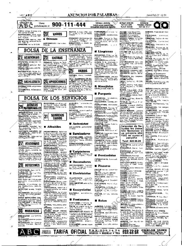 ABC MADRID 31-12-1991 página 144