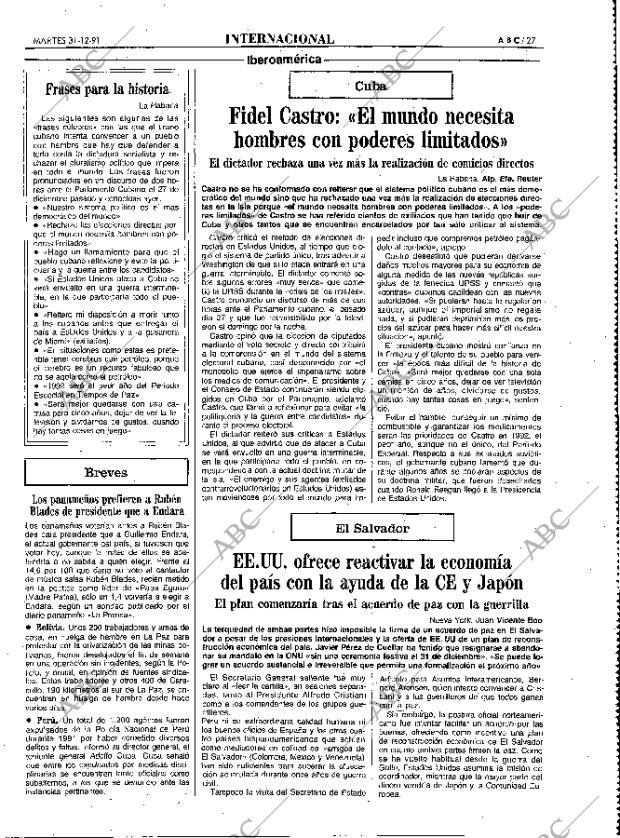 ABC MADRID 31-12-1991 página 27