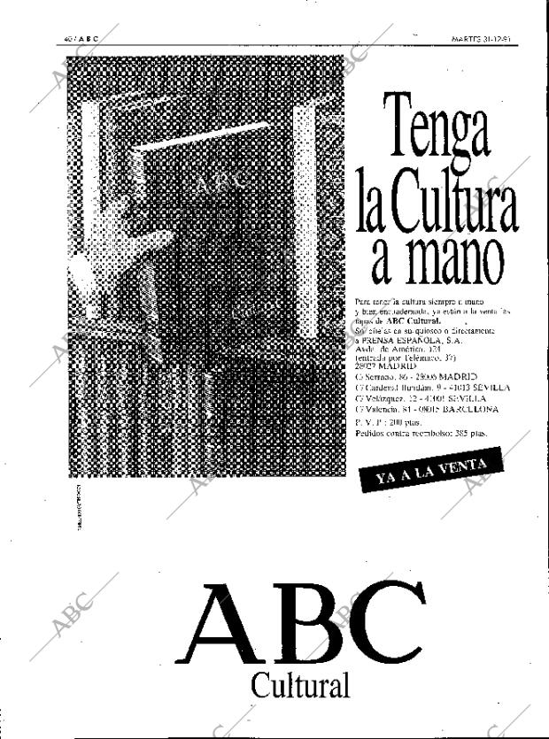 ABC MADRID 31-12-1991 página 40