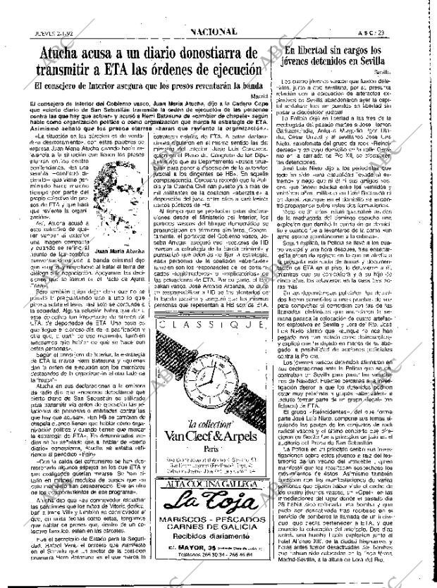 ABC MADRID 02-01-1992 página 23