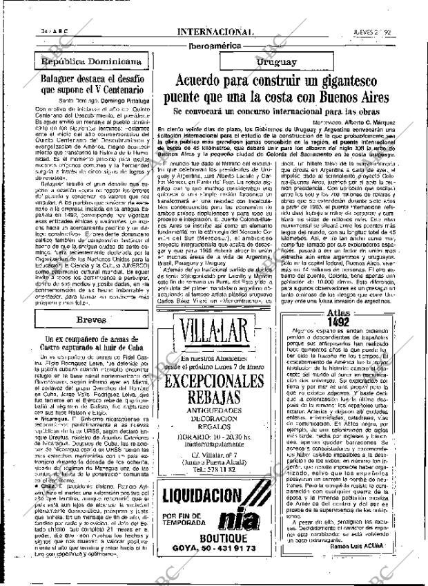 ABC MADRID 02-01-1992 página 34