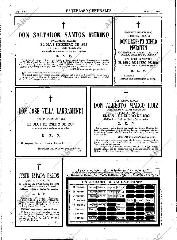 ABC MADRID 02-01-1992 página 94