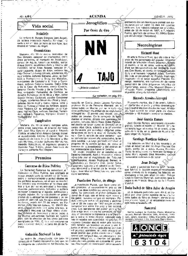 ABC MADRID 09-01-1992 página 40