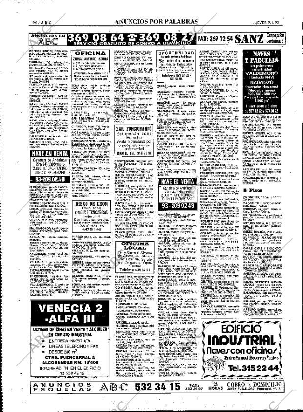 ABC MADRID 09-01-1992 página 96