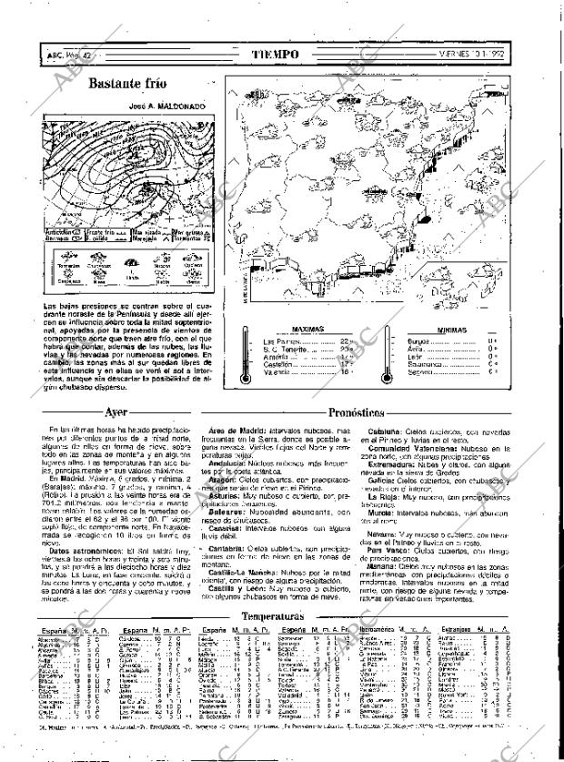 ABC MADRID 10-01-1992 página 42