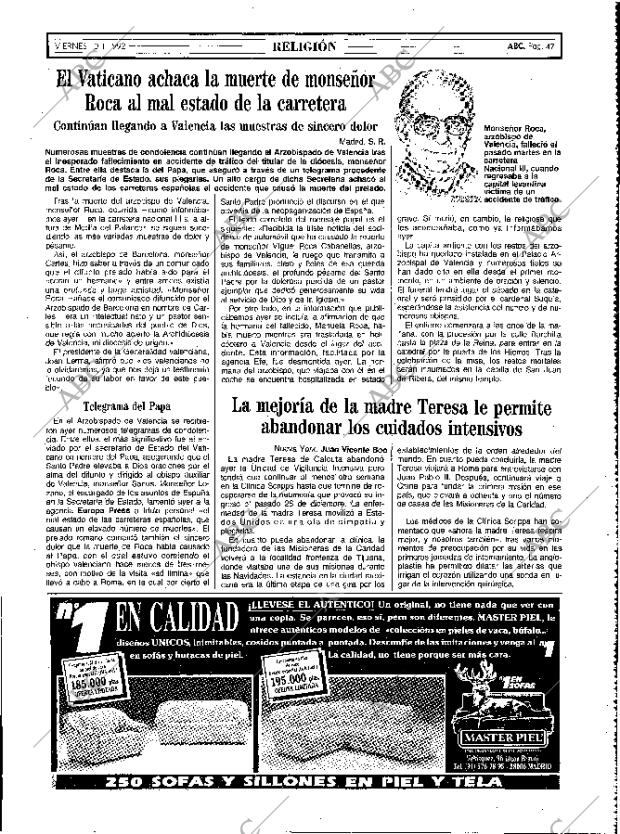 ABC MADRID 10-01-1992 página 47