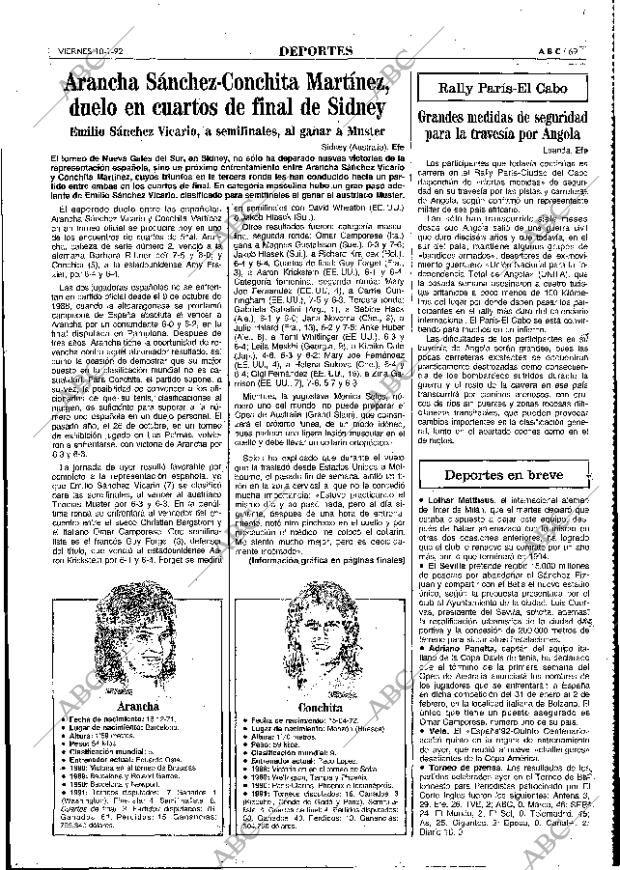 ABC MADRID 10-01-1992 página 69