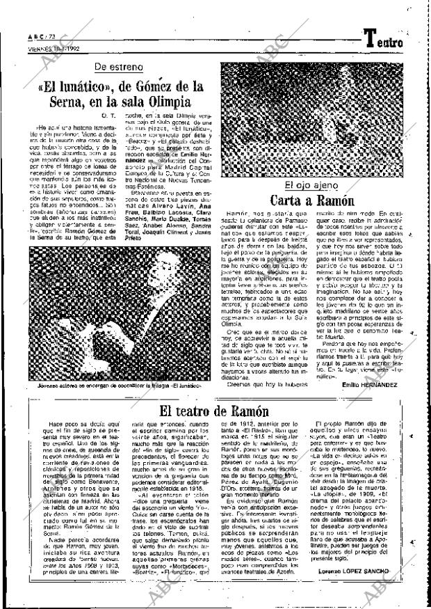ABC MADRID 10-01-1992 página 73