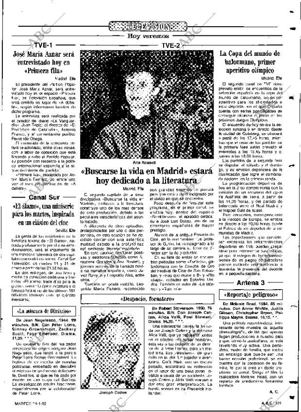 ABC SEVILLA 14-01-1992 página 101
