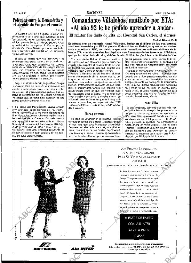 ABC SEVILLA 14-01-1992 página 22