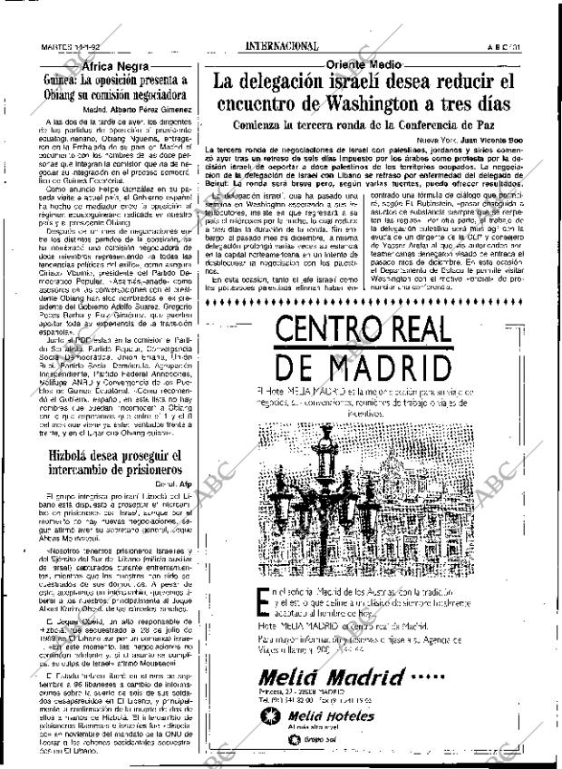 ABC SEVILLA 14-01-1992 página 31