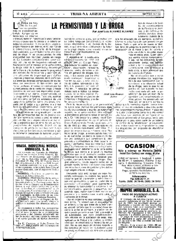 ABC SEVILLA 14-01-1992 página 34