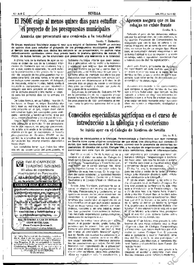 ABC SEVILLA 14-01-1992 página 48