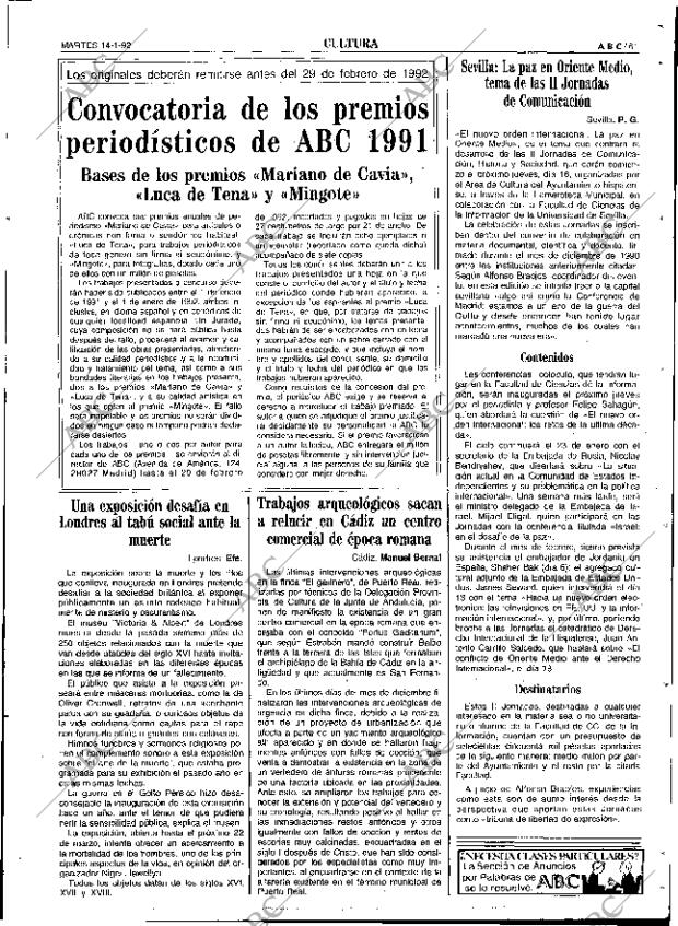 ABC SEVILLA 14-01-1992 página 61