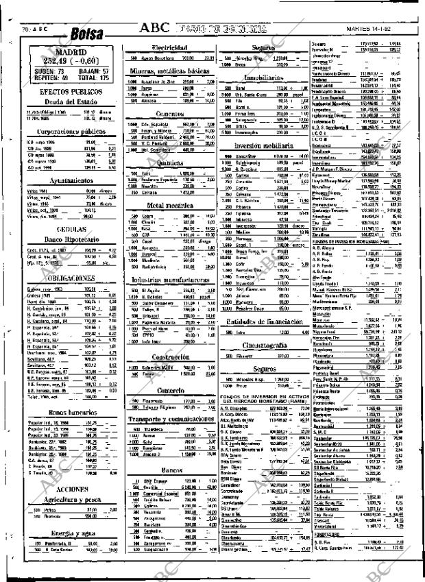 ABC SEVILLA 14-01-1992 página 70