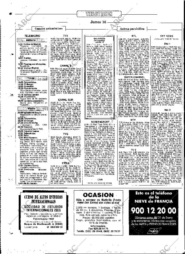 ABC MADRID 16-01-1992 página 118