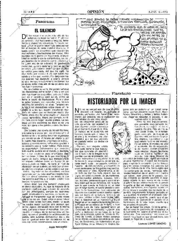 ABC MADRID 16-01-1992 página 20