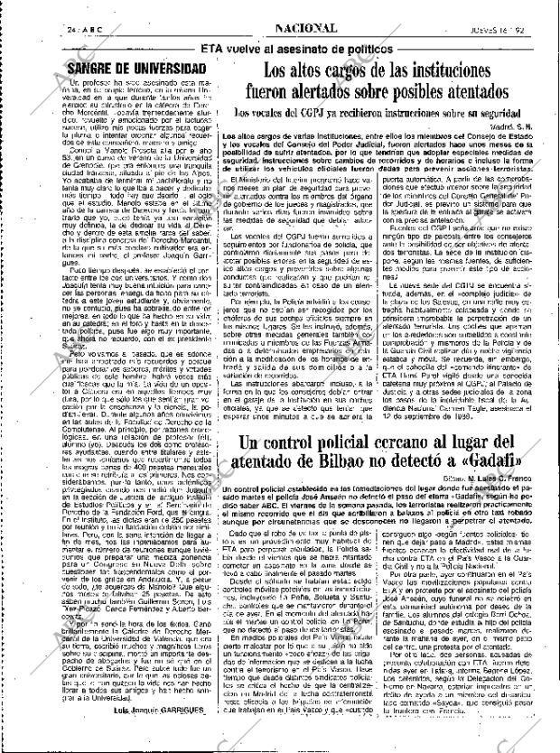 ABC MADRID 16-01-1992 página 24